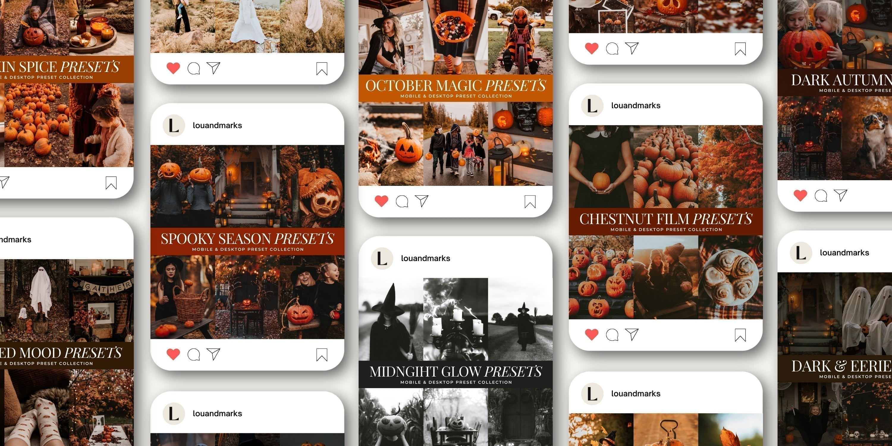 The best spooky halloween Lightroom Presets for fall photo editing in Adobe Lightroom 2025 by Lou And Marks Presets