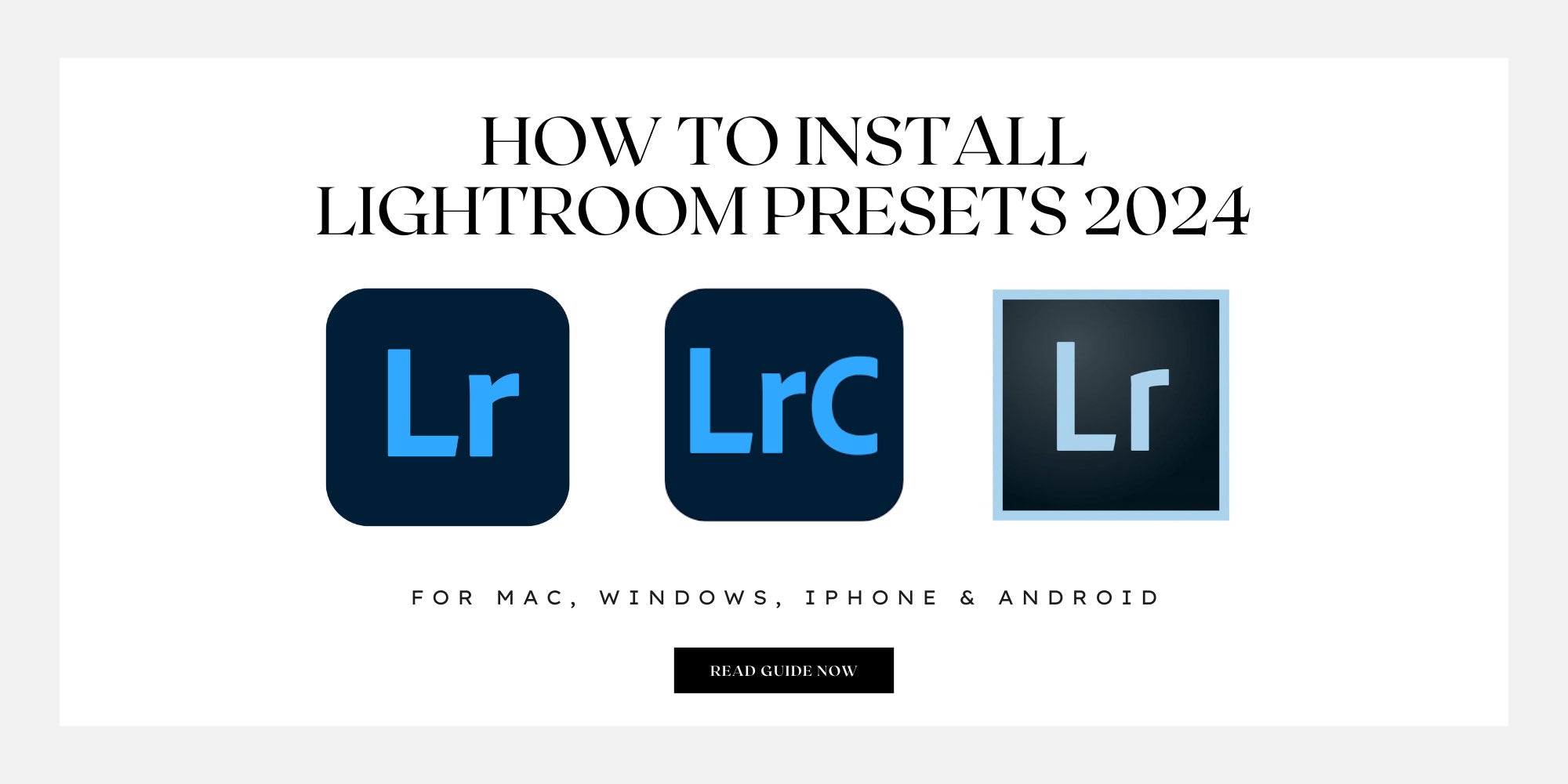 How To Install Lightroom Presets 2024