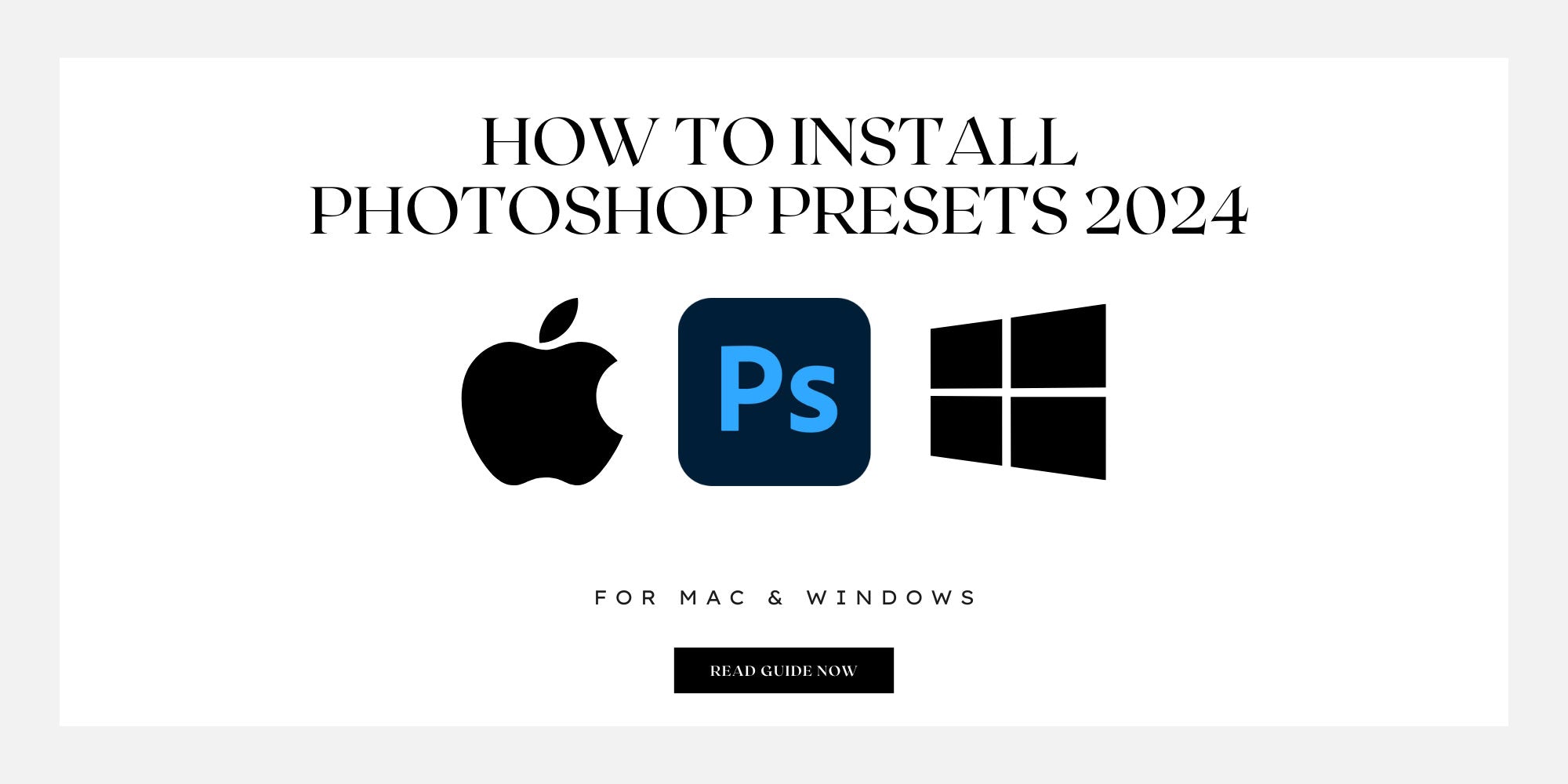 How To Install Photoshop ACR Presets By Lou And Marks Presets