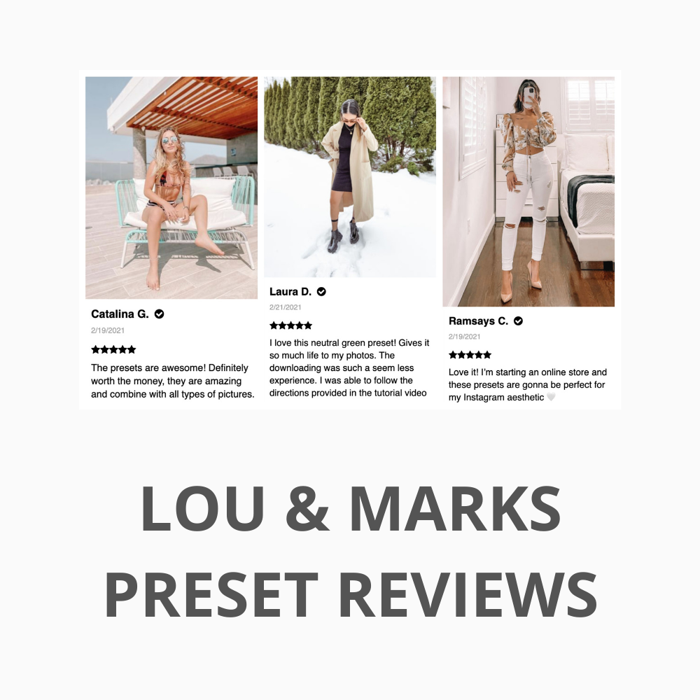 Lou & Marks Preset Reviews - Lou & Marks Presets