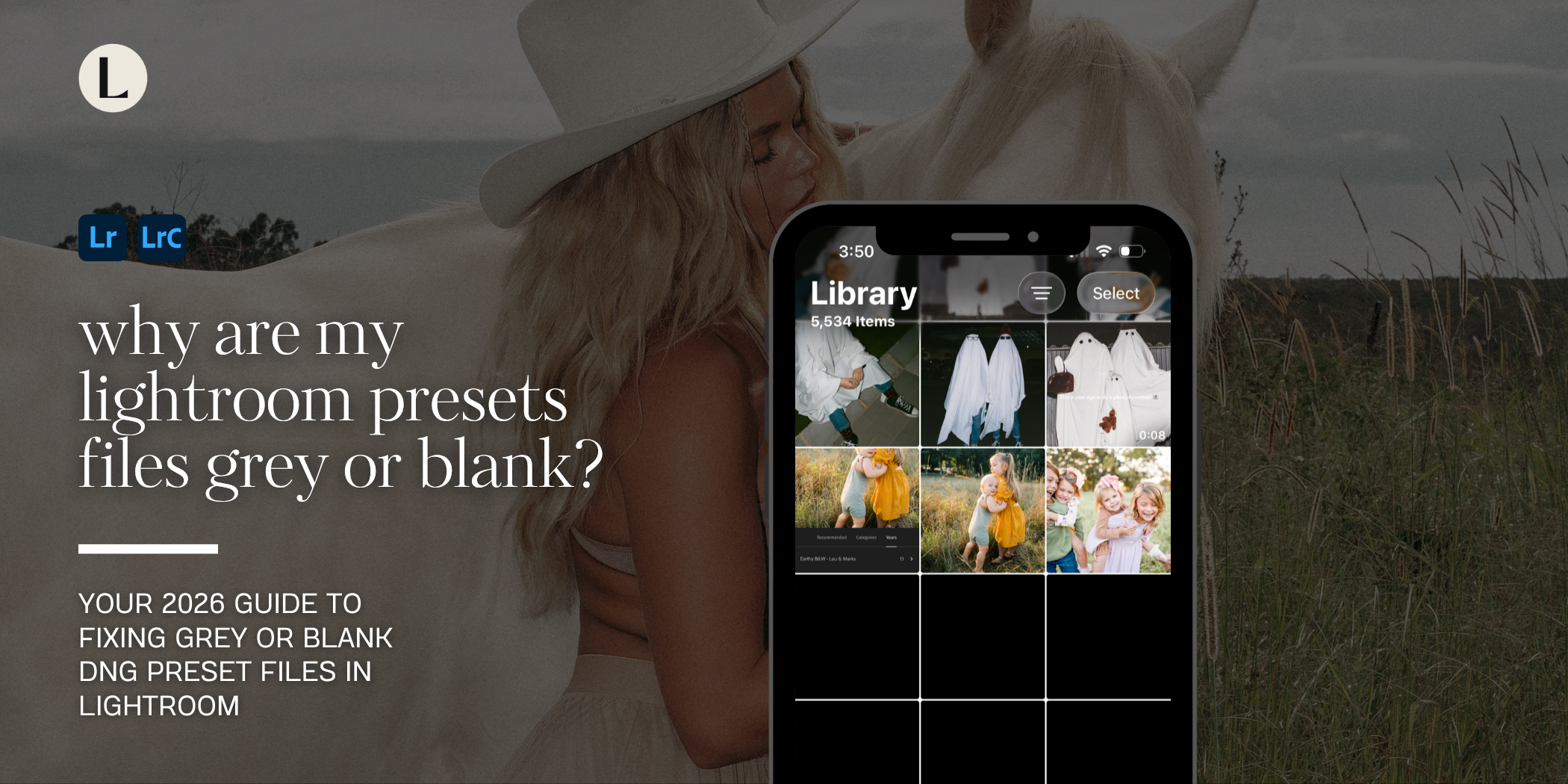 Why are my DNG preset files grey or blank in Lightroom troubleshooting guide