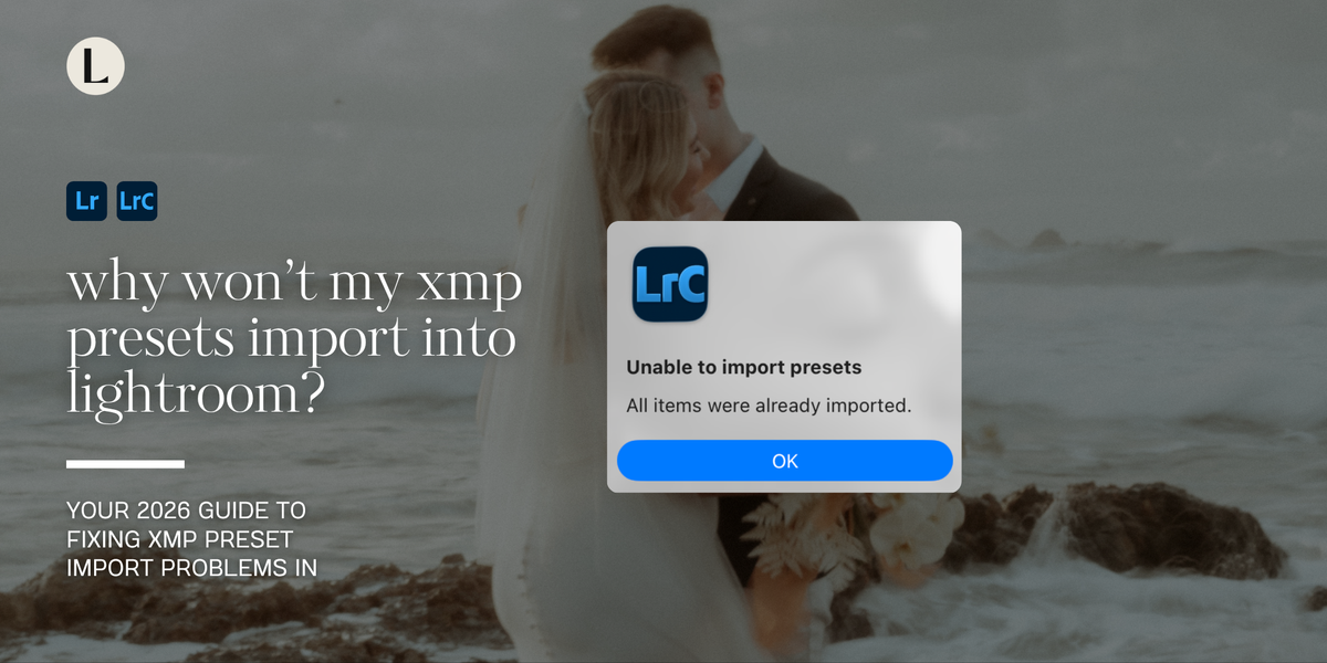 Why XMP presets won’t import into Lightroom, Photoshop, or Adobe Camera Raw troubleshooting guide