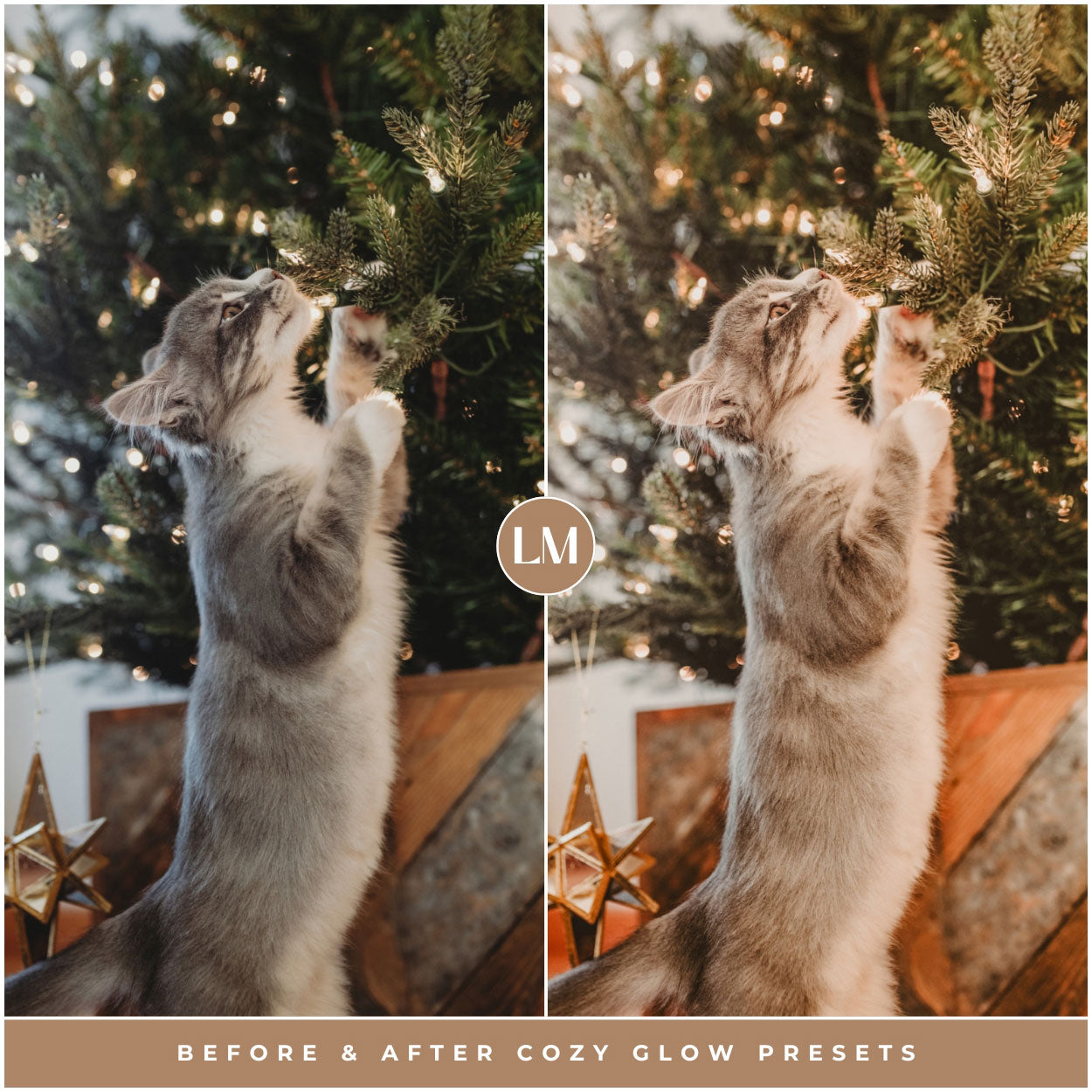 New Cozy Glow Christmas Lightroom Presets For Photographer Holiday Photo Editing By Lou And Marks Presets