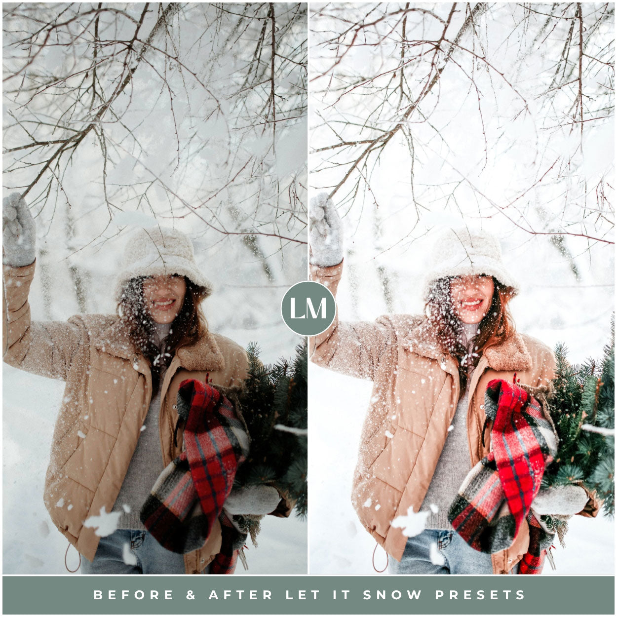 Let It Snow Lightroom Presets By Lou And Marks Presets Photo Filters For Editing Winter And Christmas Photos For Instagram and Photography Filter