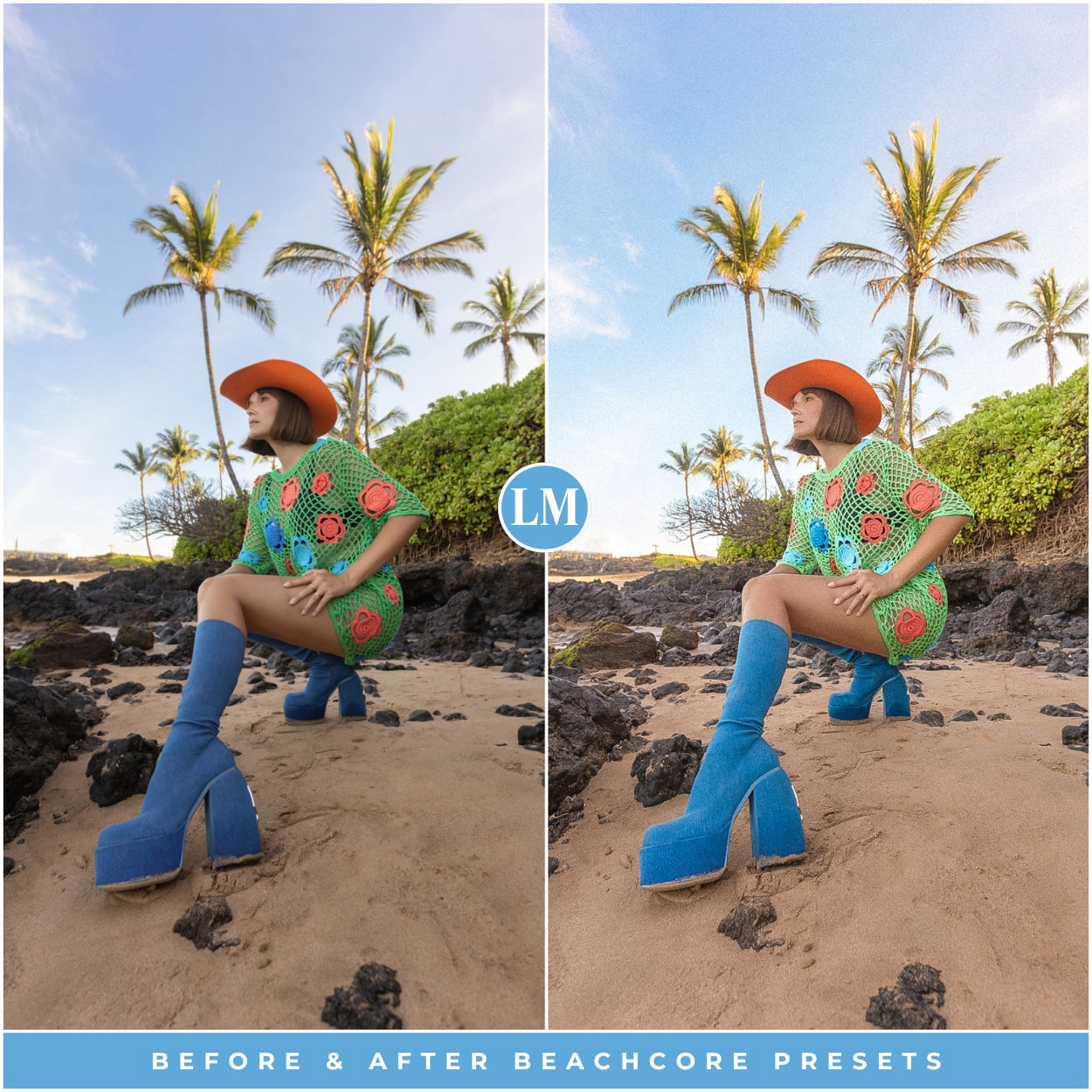 Blogger Beachcore Beach Lightroom Presets The Best Photo Editing Preset Filters For Lightroom Mobile And Desktop For Photographers and Instagram Influencers By Lou And Marks Presets