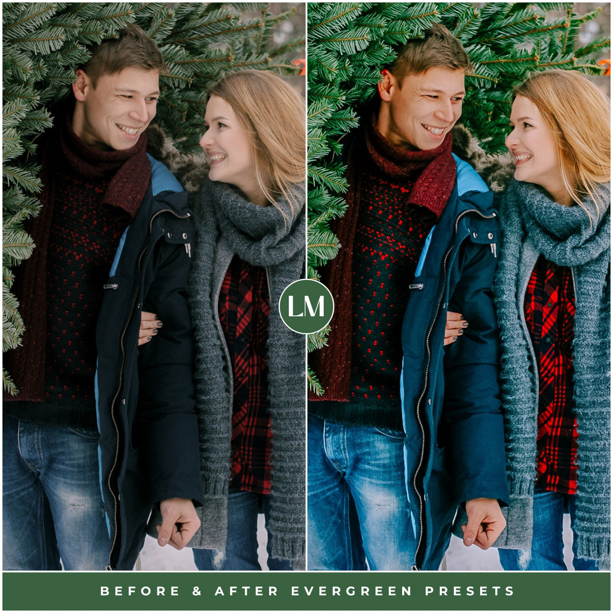 Evergreen Lightroom Presets For Christmas Tree And Winter Photo Editing In Adobe Lightroom By Lou And Marks Presets For Mobile