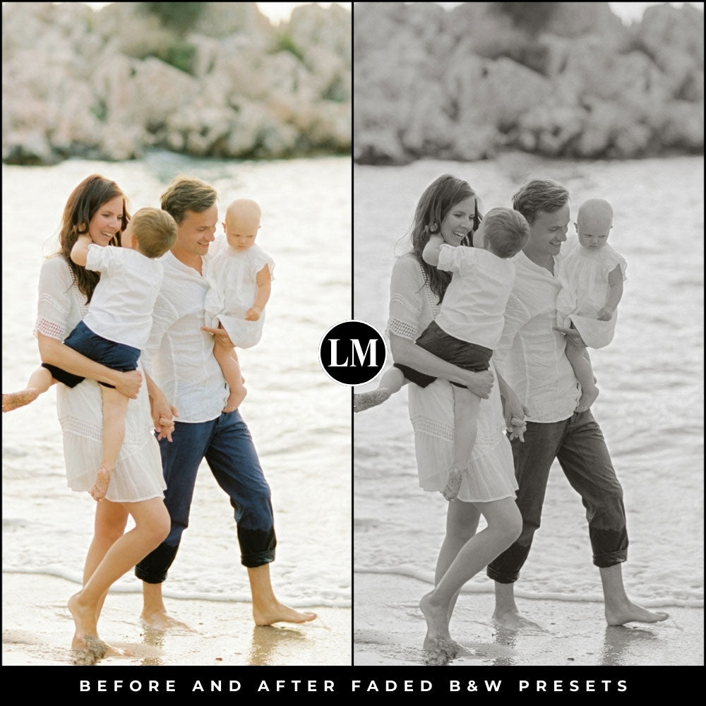 Faded Black and White Lightroom Presets by Lou and Marks Presets