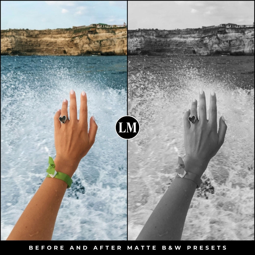 Matte Black and White Lightroom Presets by Lou and Marks Presets