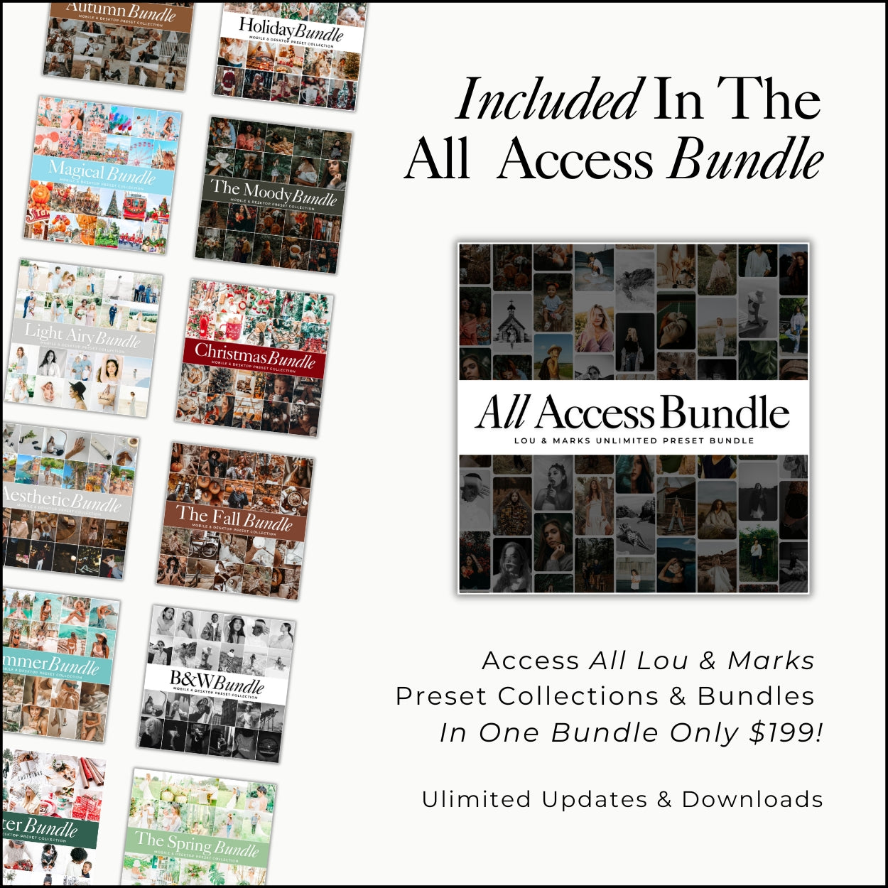 All Access Bundle Lightroom Presets The Best Photo Editing Preset Filters For Lightroom Mobile And Desktop For Photographers and Instagram Influencers By Lou And Marks Presets