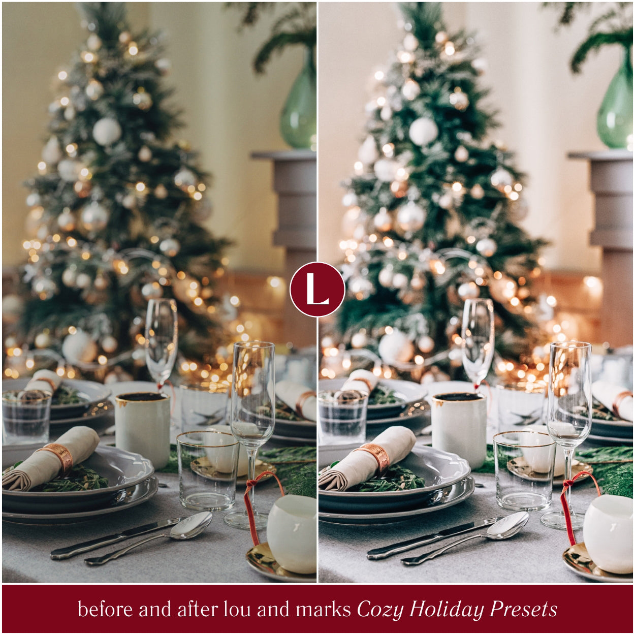 Cozy Holiday Lightroom Presets By Lou And Marks Presets For Christmas photo editing Home Decor For Winter