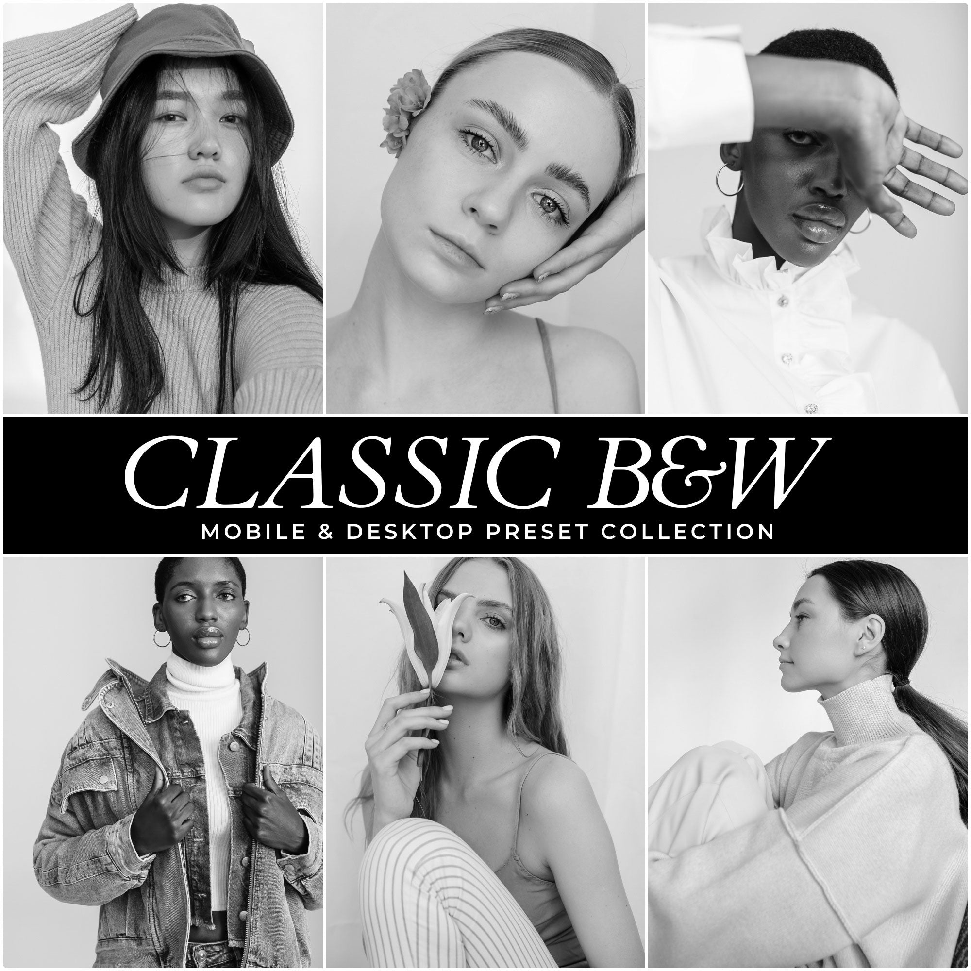 Classic Black And White Lightroom Presets The Best Photo Editing Preset Filters For Lightroom Mobile And Desktop For Photographers and Instagram Influencers By Lou And Marks Presets