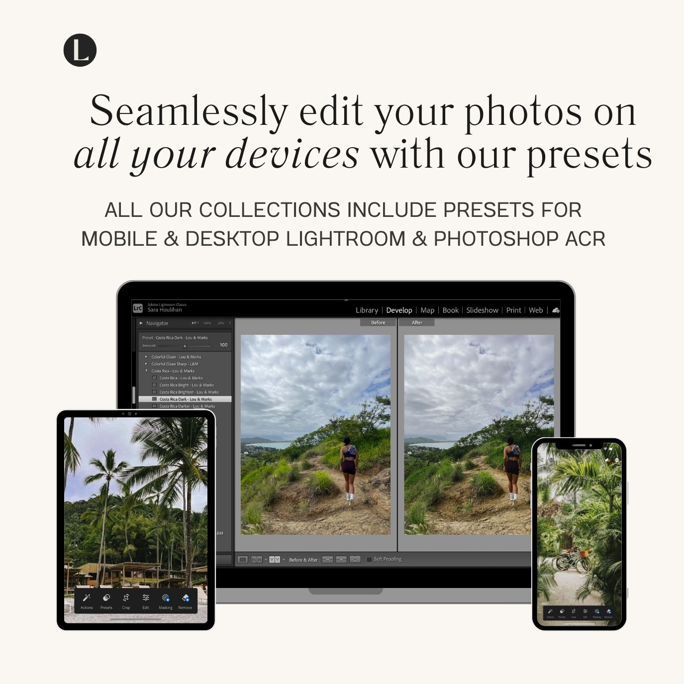 Costa Rica Travel Photo Presets for photographer and Instagram influencer photo editing in Adobe Lightroom by Lou And Marks Presets