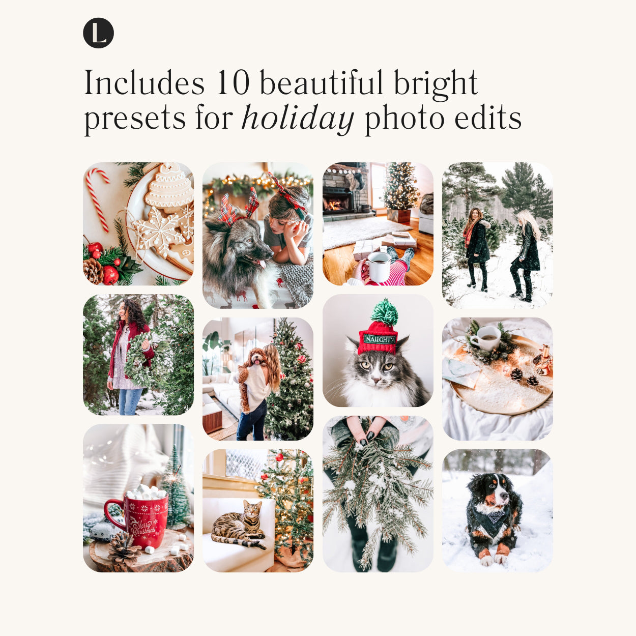 Cozy Holiday Lightroom Presets By Lou And Marks Presets For Christmas photo editing Cozy Christmas Filters