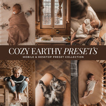Cozy Earthy Lightroom Presets For Fall Portraits and indoor decor photos with brown and natural tones for photographer photo editing in Adobe Lightroom Mobile and Desktop by Lou And Marks