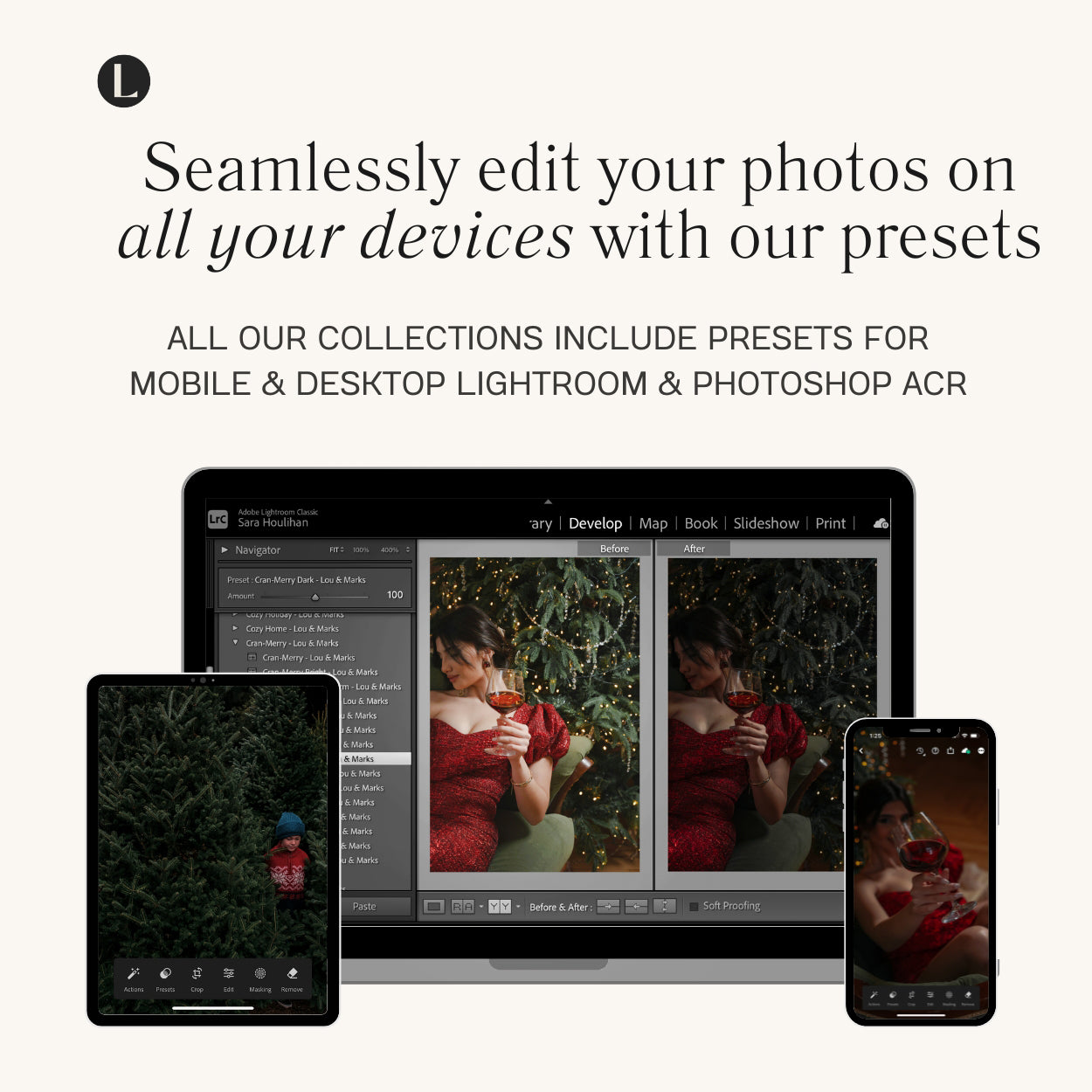Cran-Merry Moody Christmas Lightroom Presets By Lou And Marks Presets For Photo Editing Mobile Lightroom