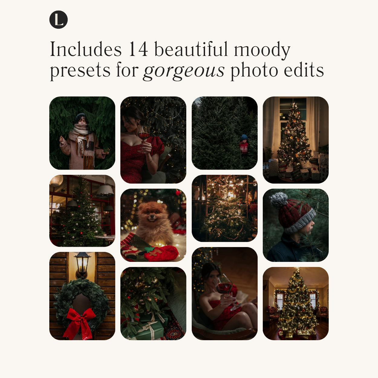 Cran-Merry Moody Christmas Lightroom Presets By Lou And Marks Presets For Photo Editing Filters