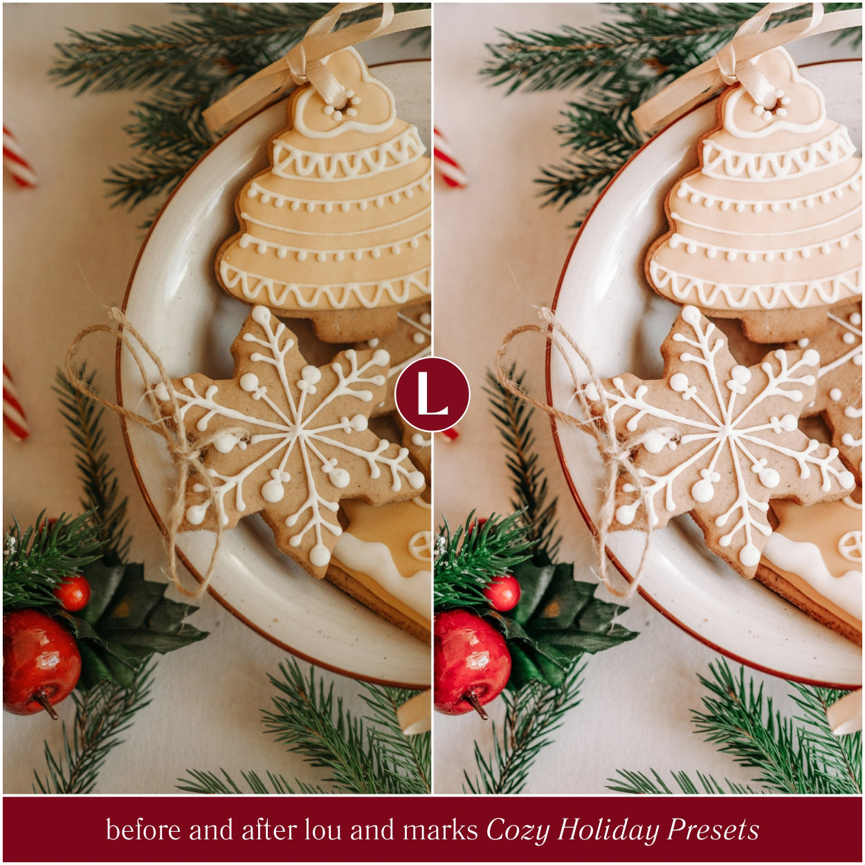 Cozy Holiday Lightroom Presets By Lou And Marks Presets For Christmas photo editing Food Decor