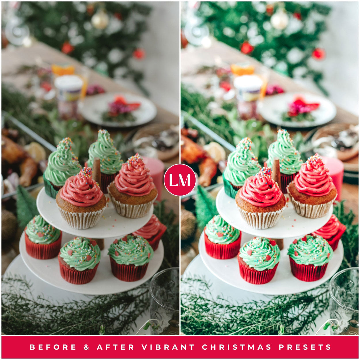 Vibrant Christmas Lightroom Presets For Best Colorful And Winter Photo Editing In Adobe Lightroom By Lou And Marks Presets For Food Photography