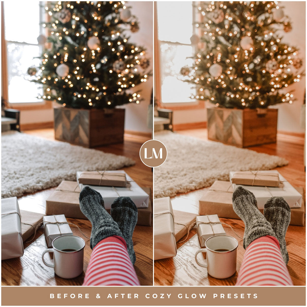 Cozy Glow Christmas Lightroom Presets For Photographer Holiday Photo Editing By Lou And Marks Presets