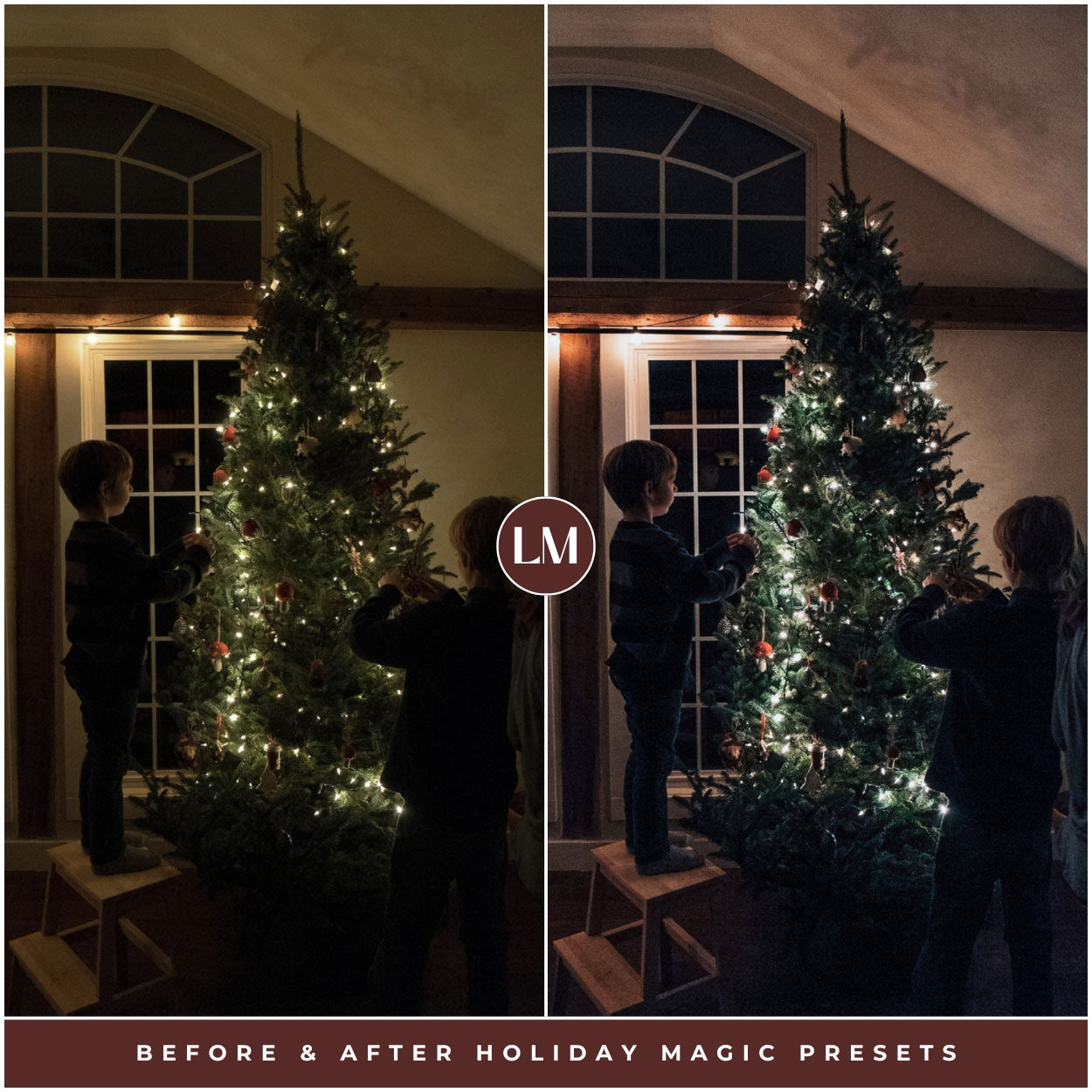 Holiday Magic Lightroom Presets For Best Christmas And Winter Photo Editing In Adobe Lightroom By Lou And Marks Presets Family
