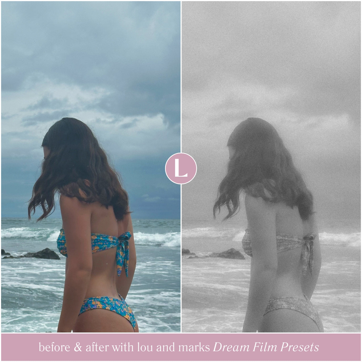 Dreamy Film Lightroom Presets for photographer and Instagram influencer photo editing in Adobe Lightroom by Lou And Marks Presets Black And White Filter