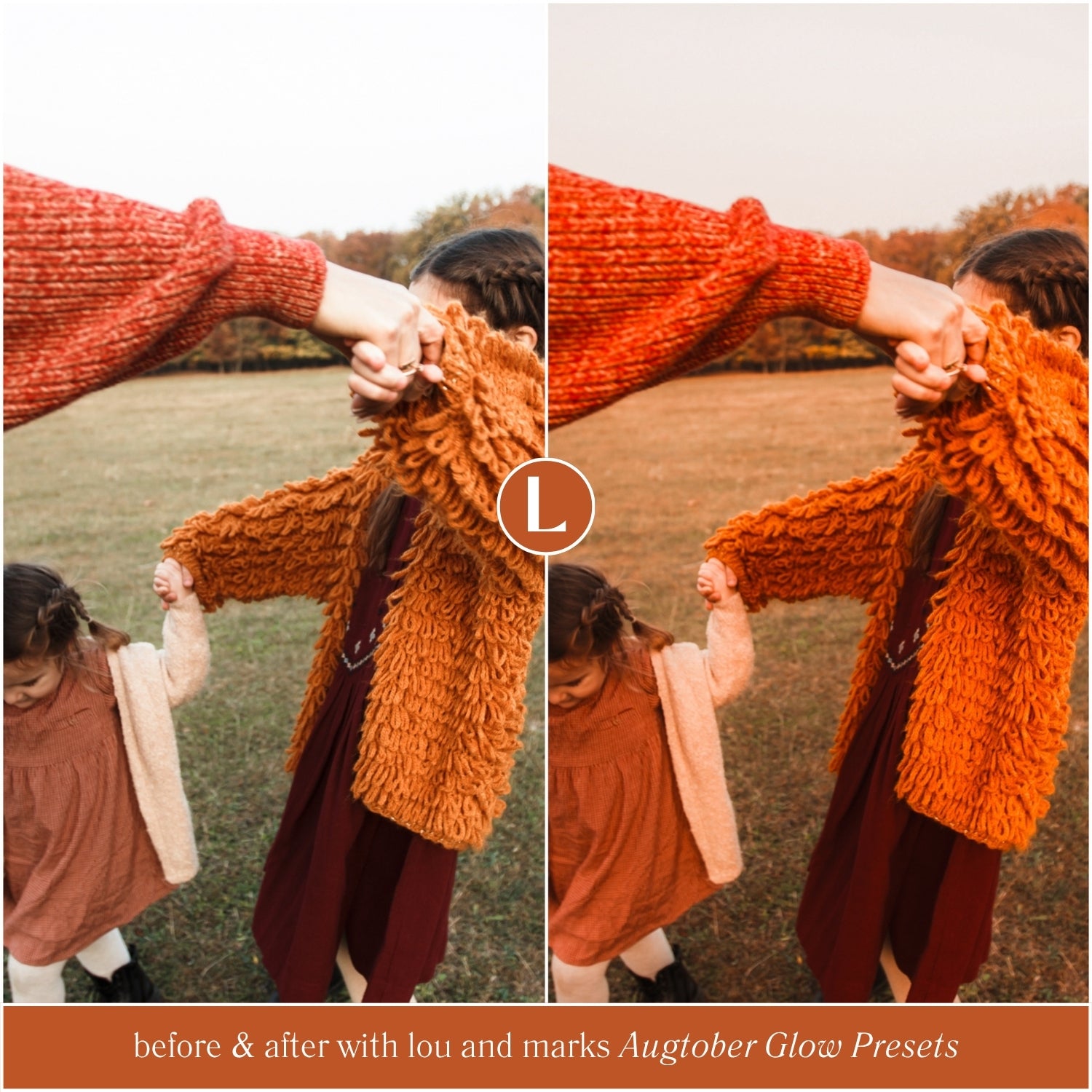 Augtober Glow warm fall Lightroom presets for fall portrait photography