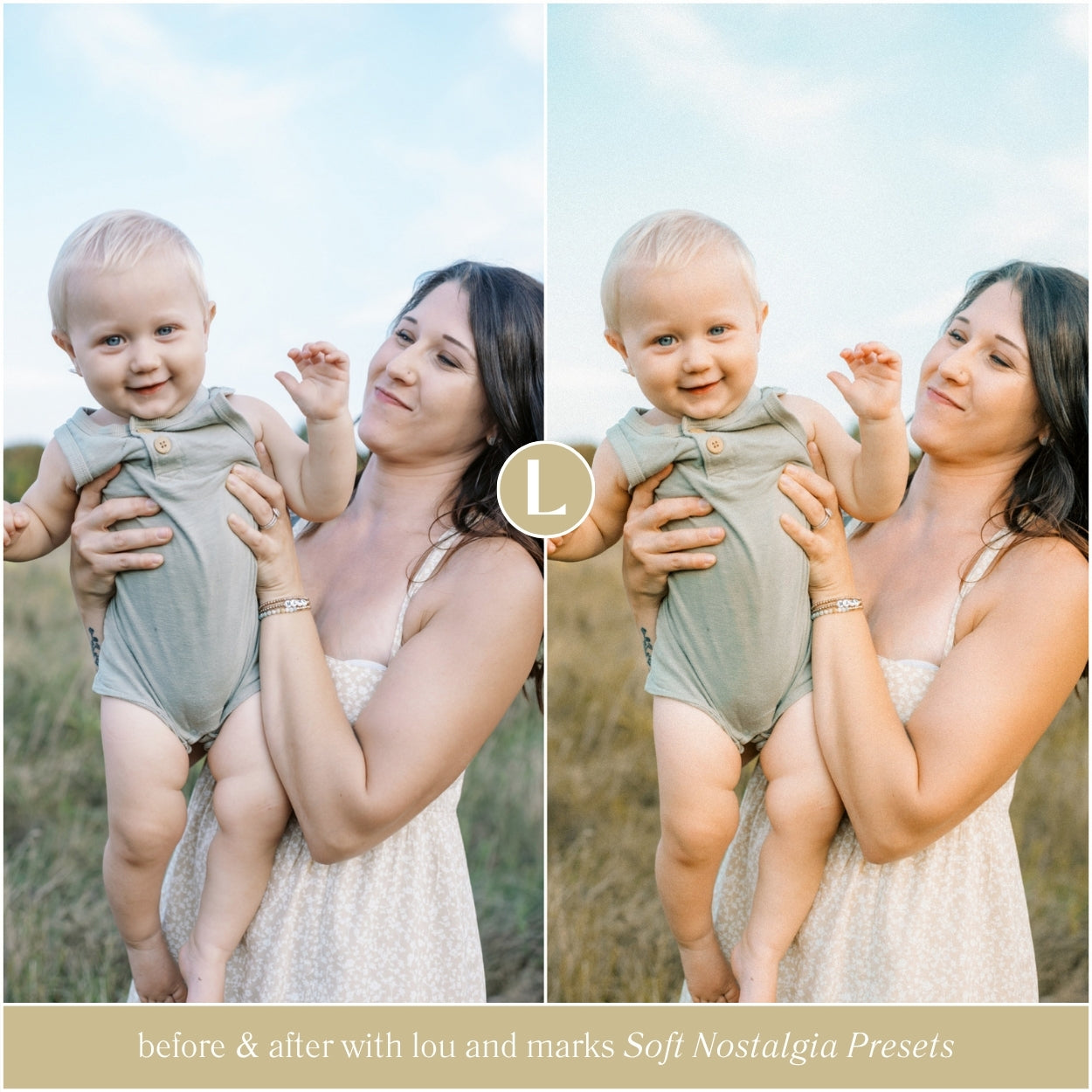 Portrait edited with soft film Lightroom preset featuring gentle fade and natural skin tones