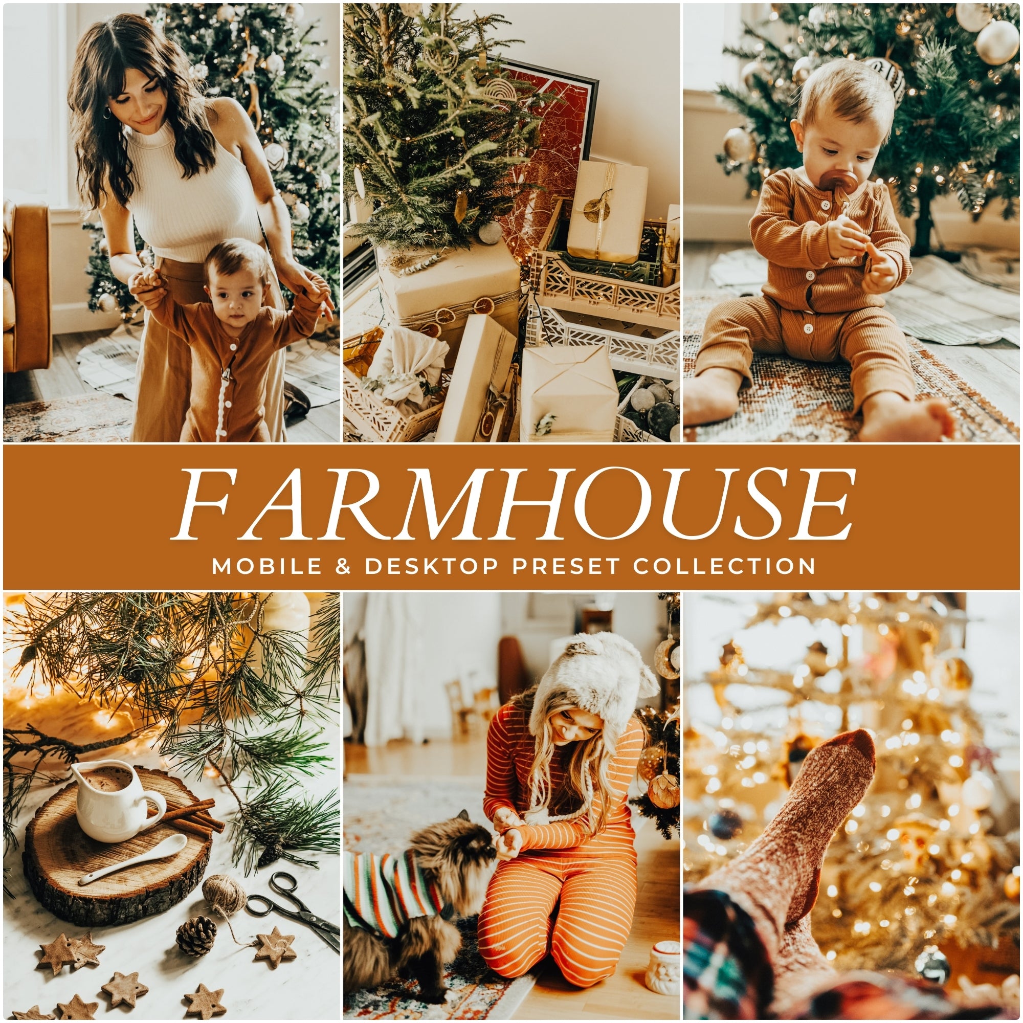 Farmhouse Christmas Lightroom Presets For Photographers and Instagram Influencers Photo Editing In Adobe Lightroom By Lou And Marks Presets