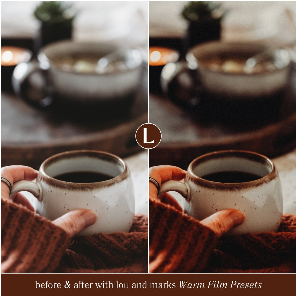 photo filters warm film editorial Lightroom presets by Lou and Marks presets