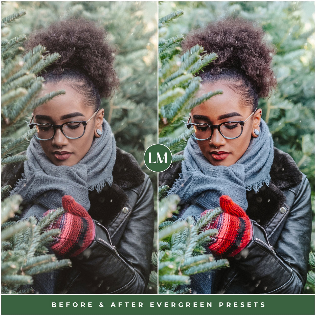 Evergreen Lightroom Presets For Christmas Tree And Winter Photo Editing In Adobe Lightroom By Lou And Marks Presets iphone