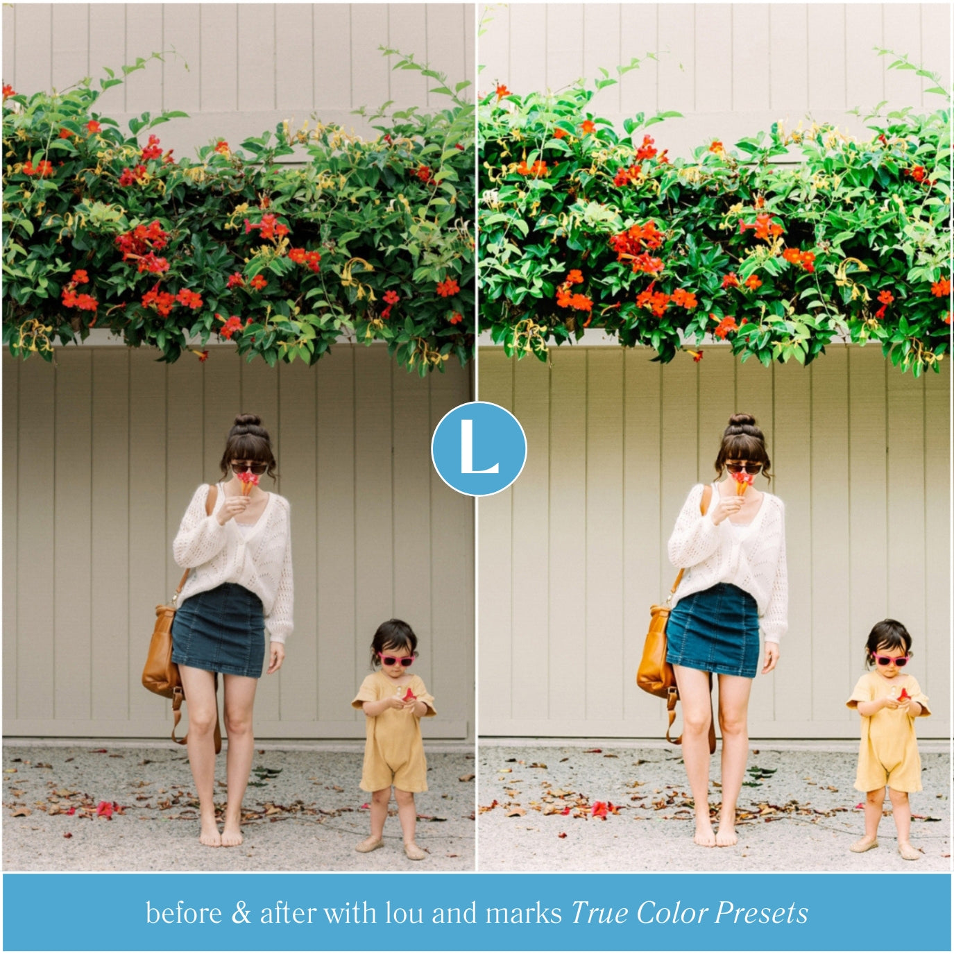True Color Lightroom Presets For Photographer photo editing portraits weddings and influencer styled photos in just one click by lou marks