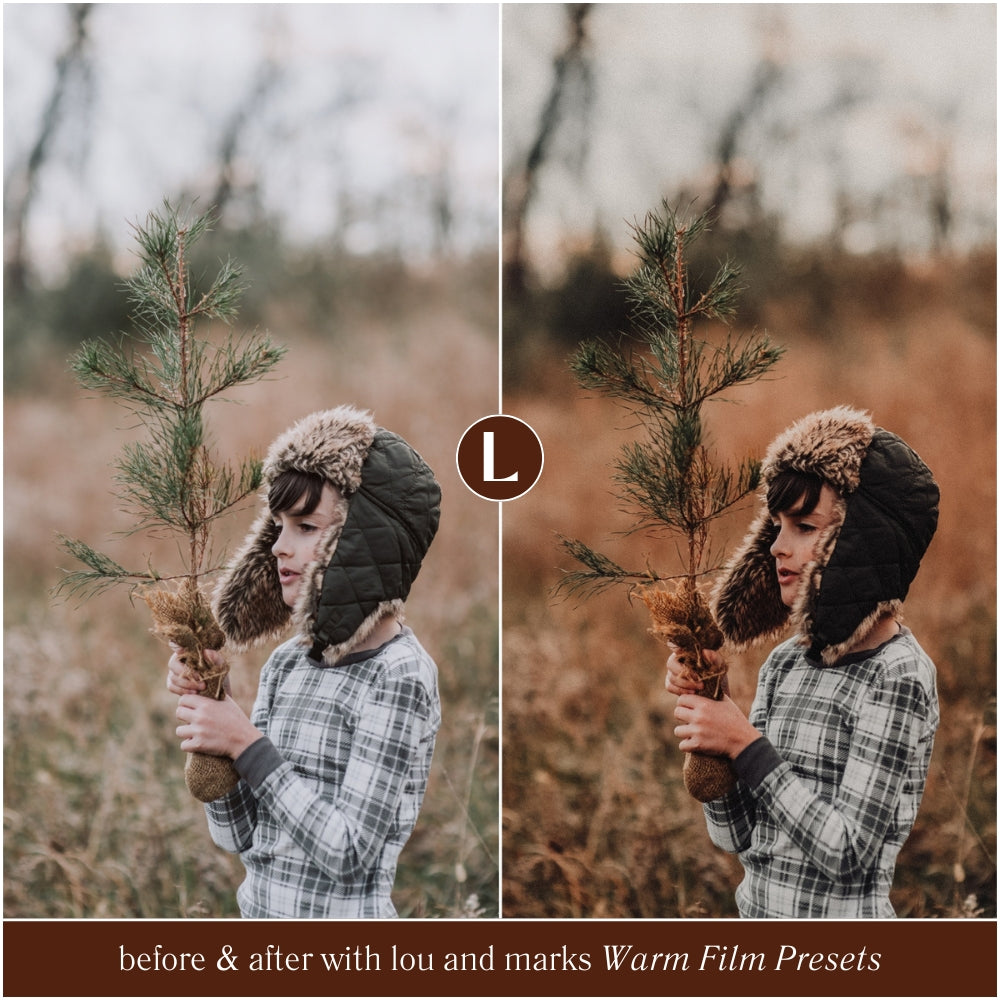 top warm film editorial Lightroom presets by Lou and Marks presets