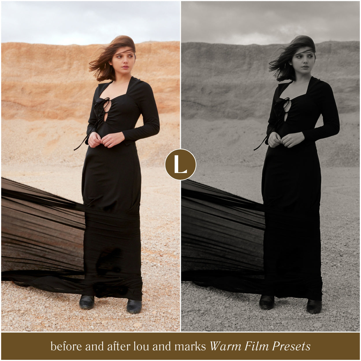 top warm film editorial Lightroom presets by Lou and Marks presets