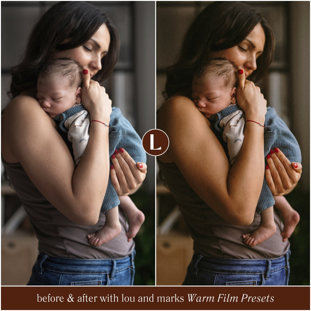 new warm film editorial Lightroom presets by Lou and Marks presets