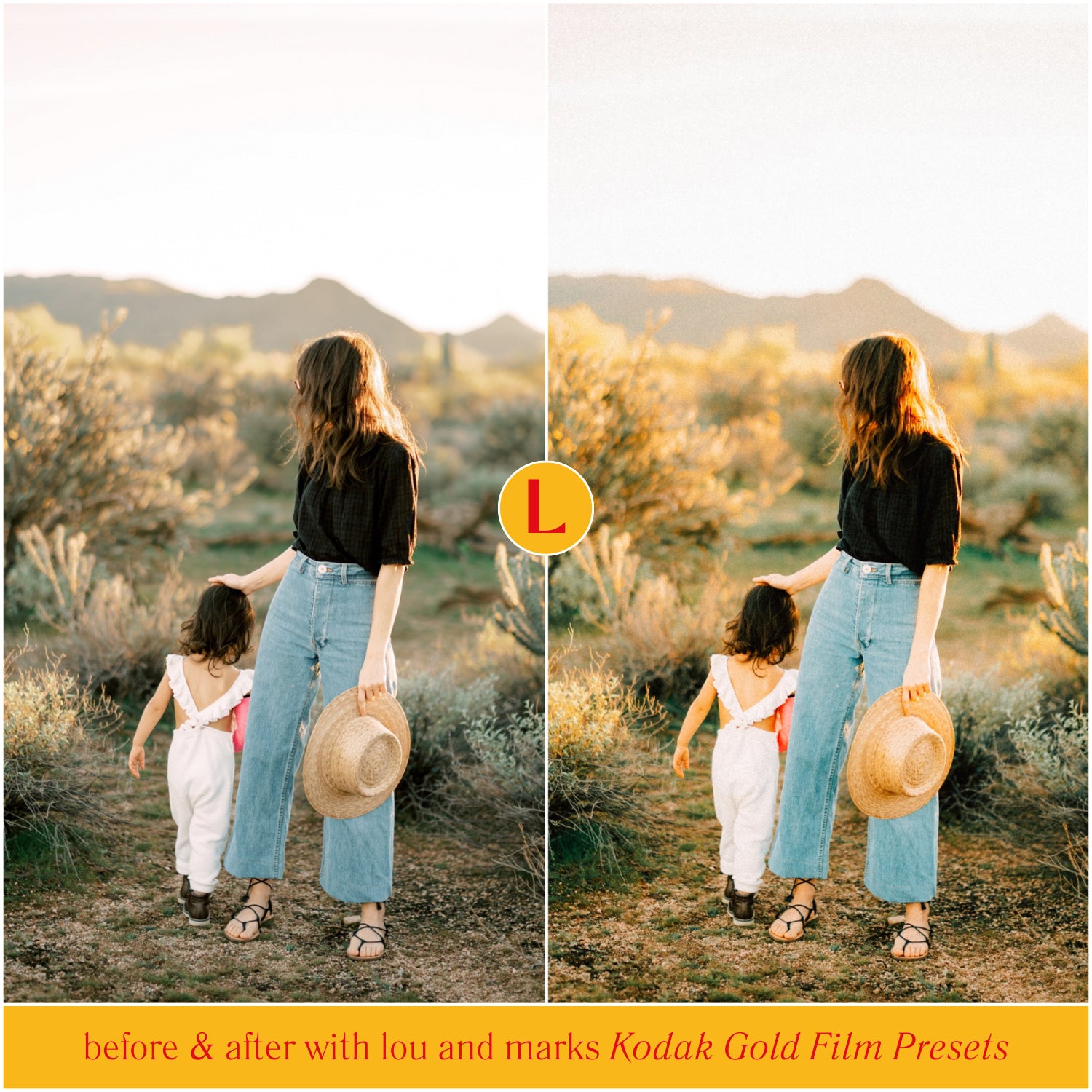 Kodak Gold Film Lightroom Presets for photographer photo editing and Instagram photo editing in Adobe Lightroom in one click