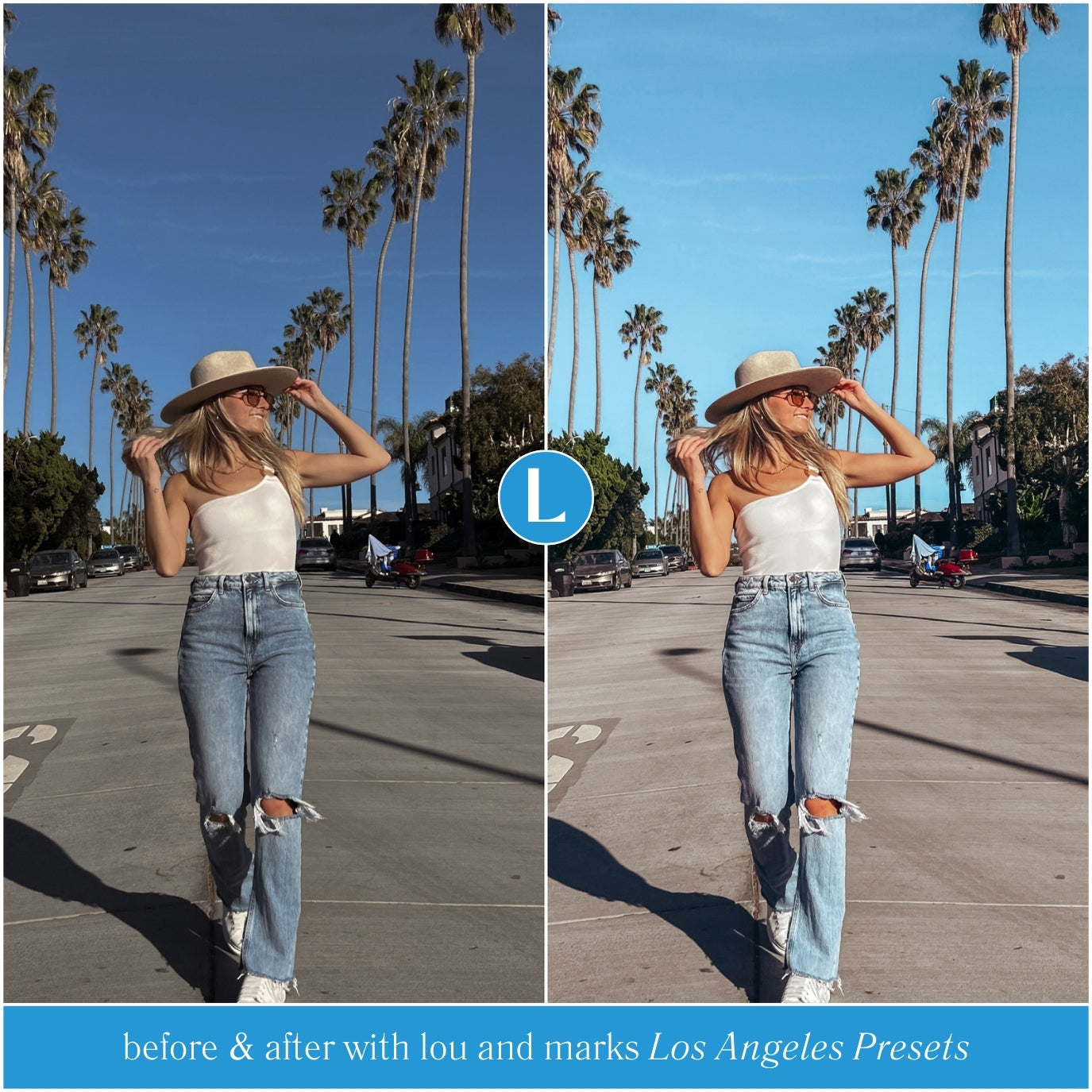 Los Angeles Lightroom Presets for photographer and Instagram influencer photo editing in Adobe Lightroom by Lou And Marks Presets Mobile And Desktop