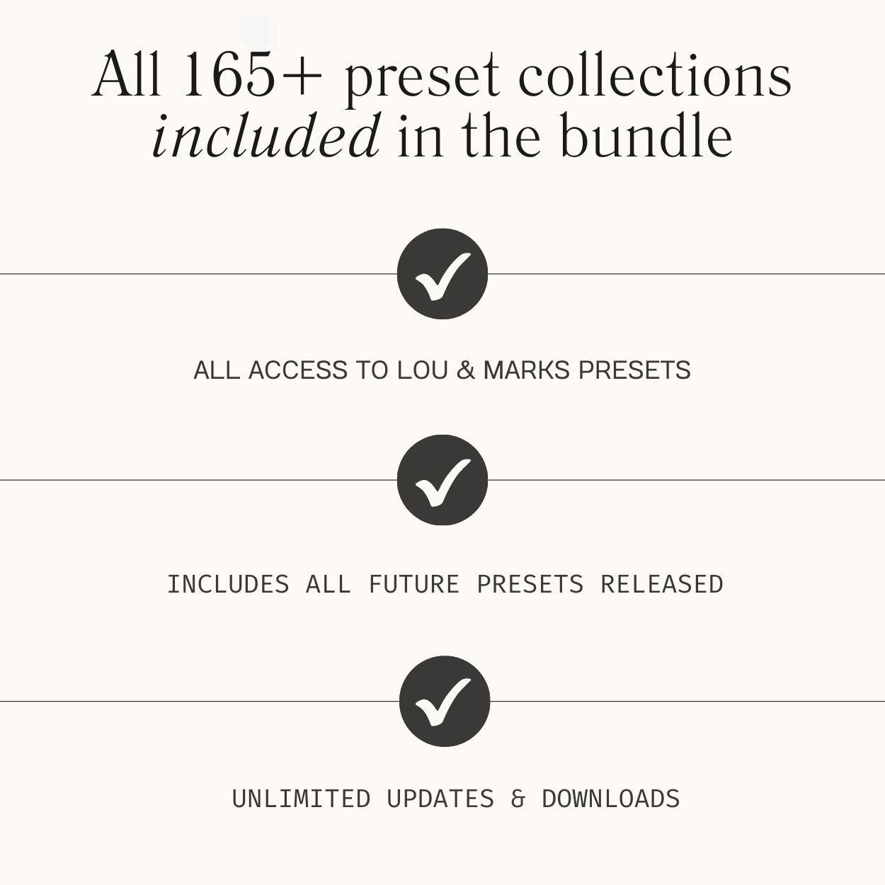 Presets Included In Lou And Marks All Access Preset Bundle