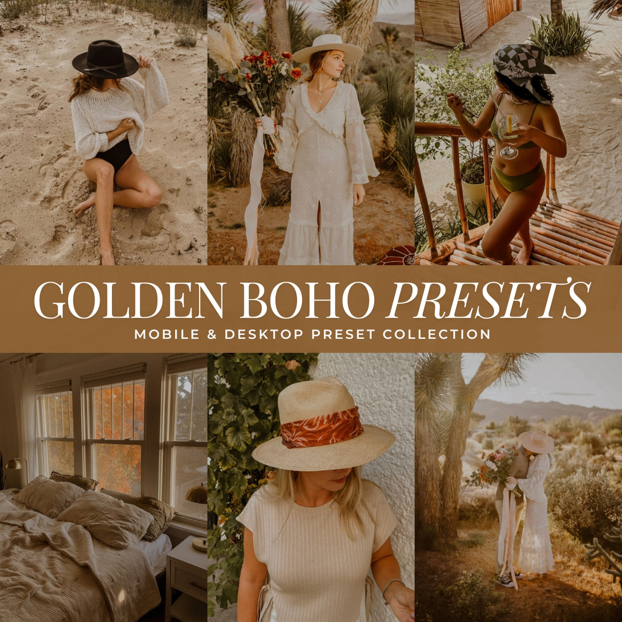 iPhone Golden Boho Lightroom Preset Collection For Adobe Lightroom Mobile And Desktop Lightroom And Photoshop Photo Editing For Instagram And photographers by Lou And Marks Presets