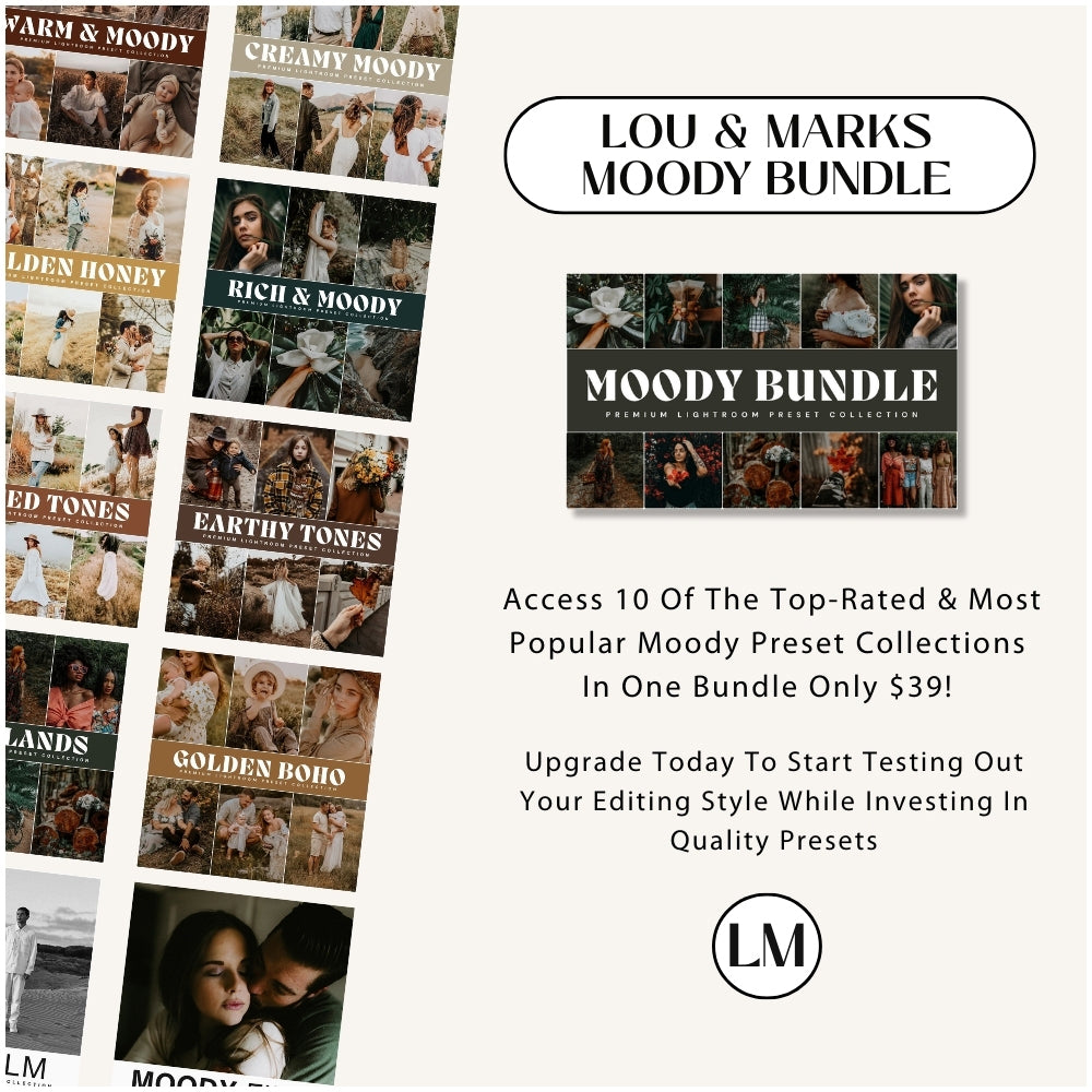 Lou And Marks Presets Moody Lightroom Presets Bundle The Best Moody Presets Instagram