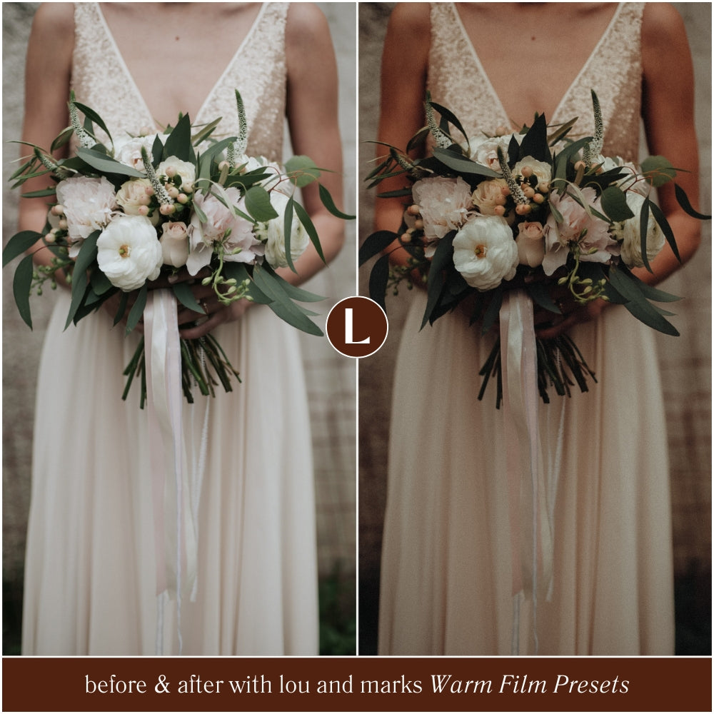 portrait warm film editorial Lightroom presets by Lou and Marks presets