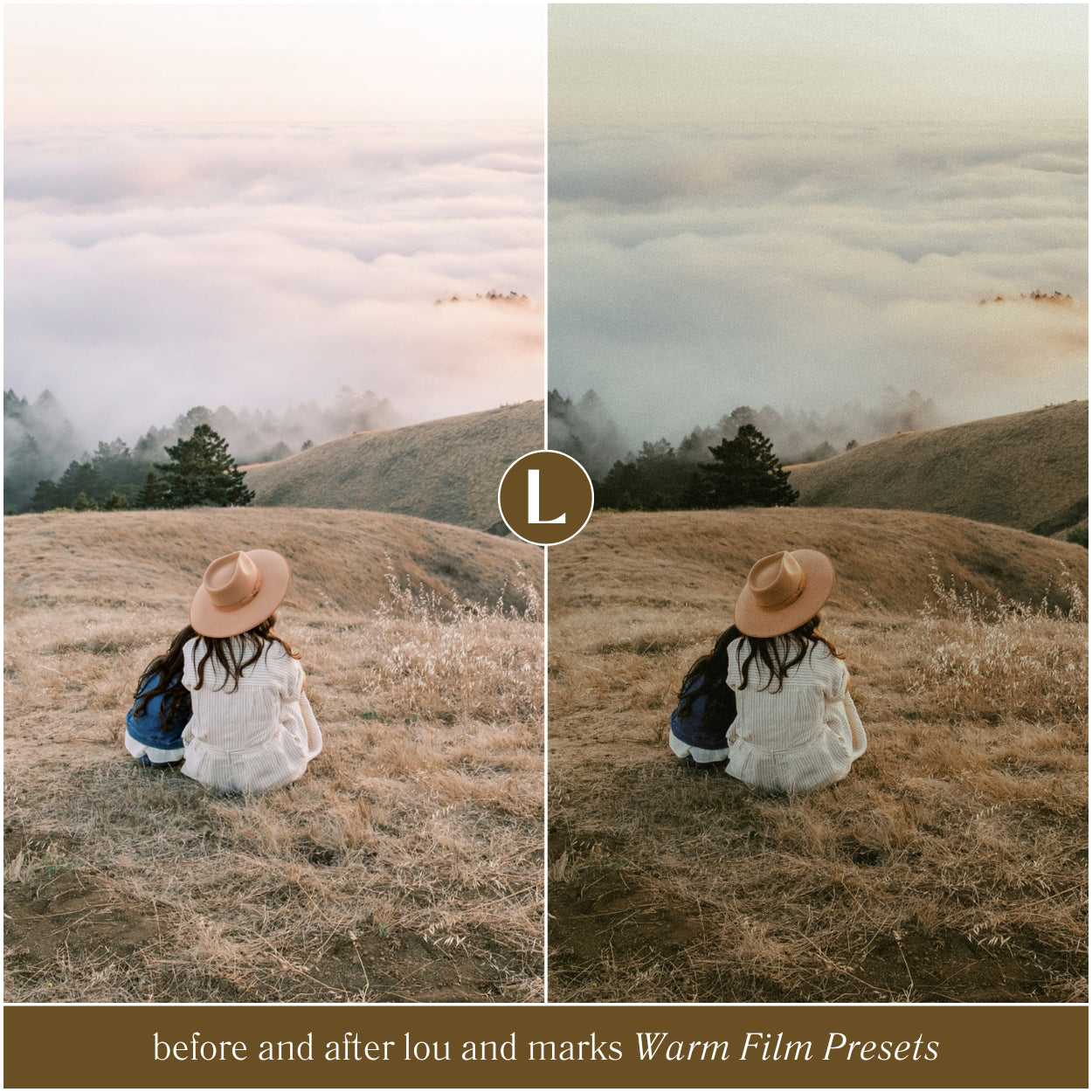 portrait warm film editorial Lightroom presets by Lou and Marks presets