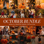 October Lightroom Preset Bundle the best fall and halloween Lightroom Presets for 2025 by Lou and Marks Presets For Portraits Lifestyle and interior fall photo editing in Adobe Lightroom Mobile and desktop