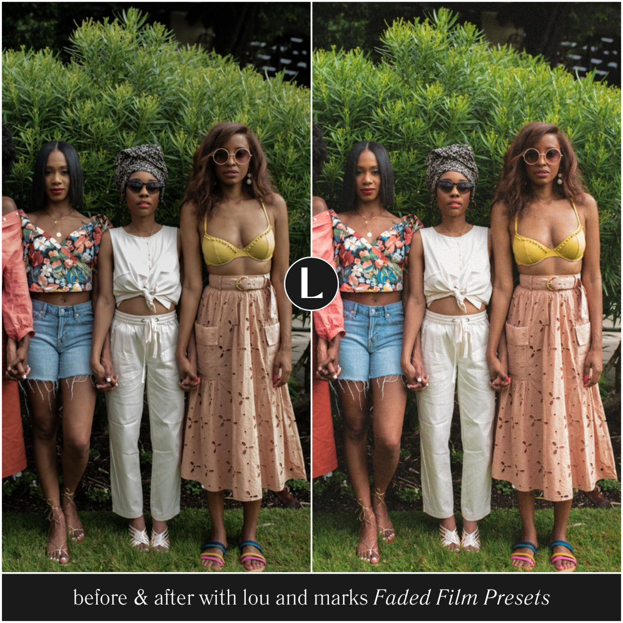 Faded Film Lightroom Presets for  Instagram influencer photo editing in Adobe Lightroom by Lou And Marks Presets