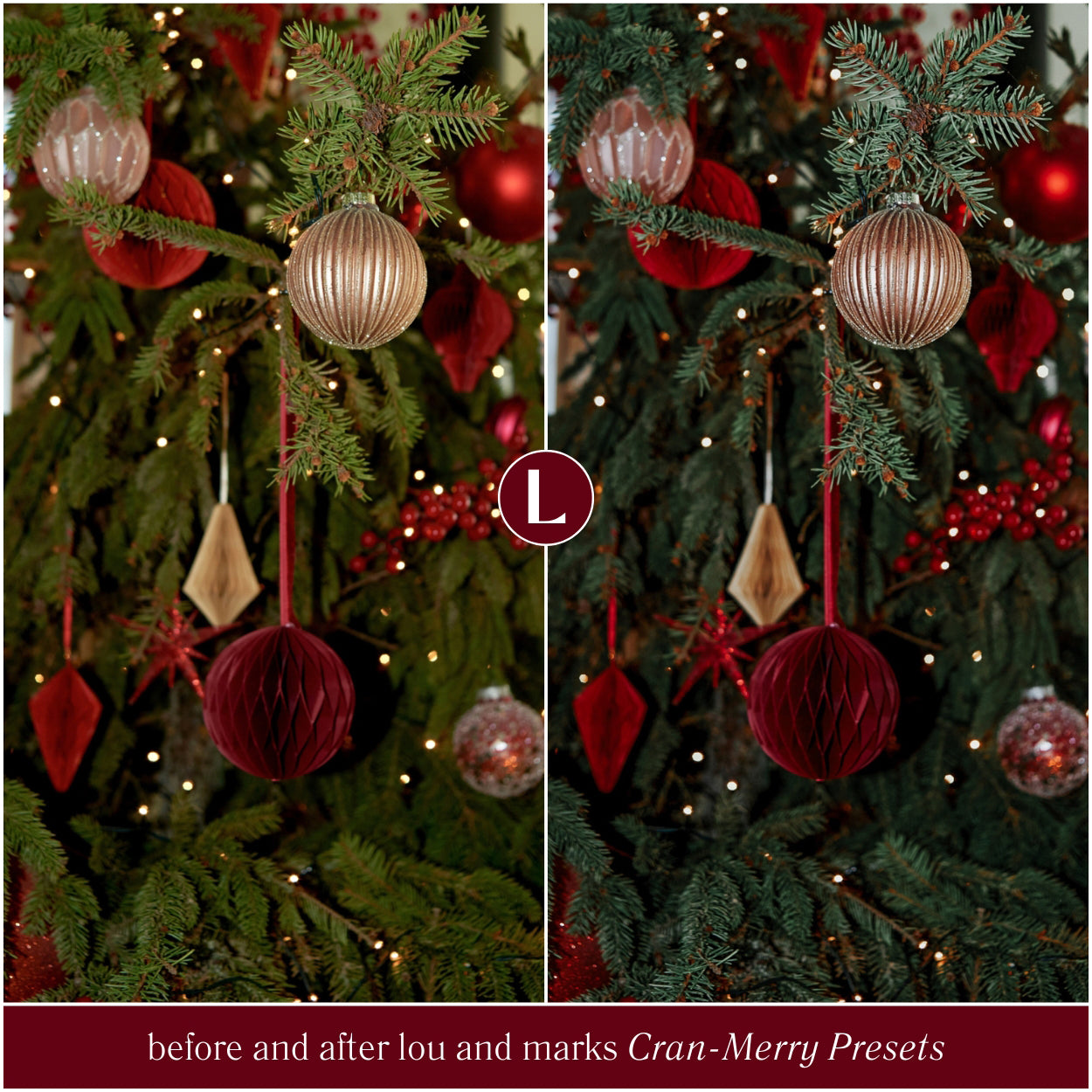 Photo Presets Cran-Merry Moody Christmas Lightroom Presets By Lou And Marks Presets For Photo Editing