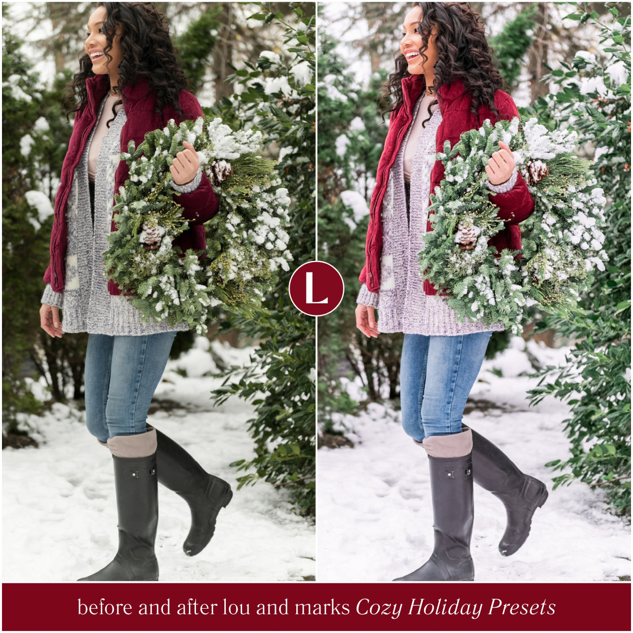 Cozy Christmas Lightroom Presets By Lou And Marks Presets For Christmas photo editing In Adobe And Instagram