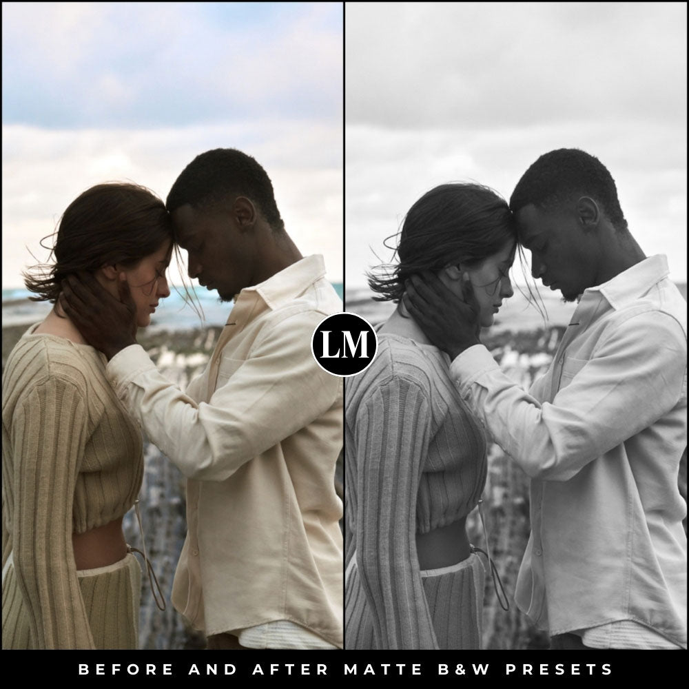 Matte Black and White Lightroom Presets by Lou and Marks Presets