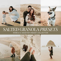 Top-Rated Salted Granola Lightroom Presets for Mobile & Desktop for warm, earthy lifestyle photography and portraits, made for Adobe Lightroom by Lou & Marks Presets.