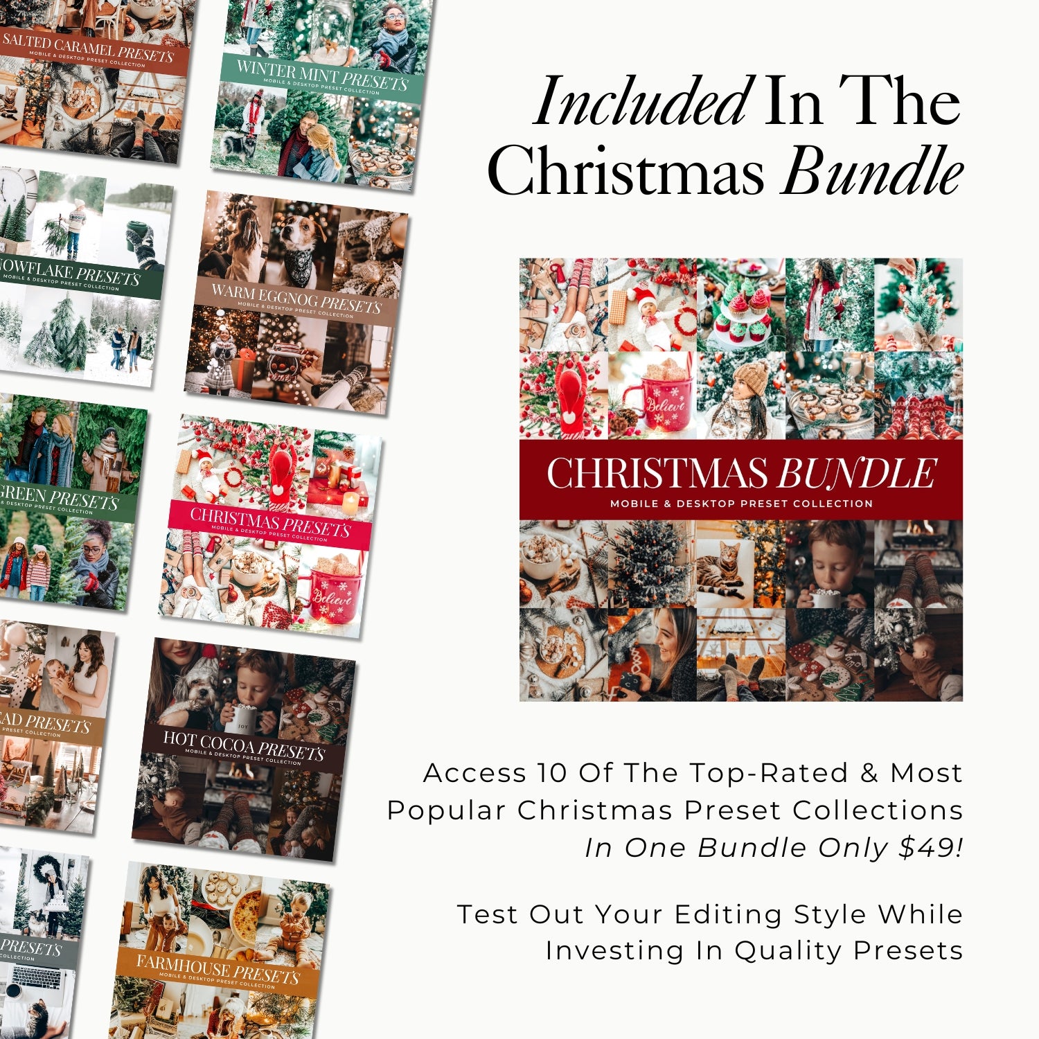 Christmas Lightroom Presets Bundle Best Christmas and winter presets by Lou And Marks Presets