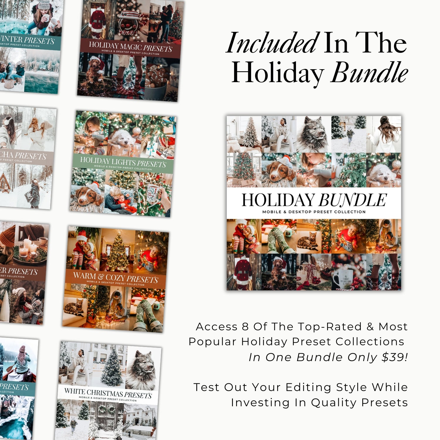 best holiday and winter Christmas Lightroom Presets for photo editing in adobe Lightroom mobile and desktop by Lou and marks presets