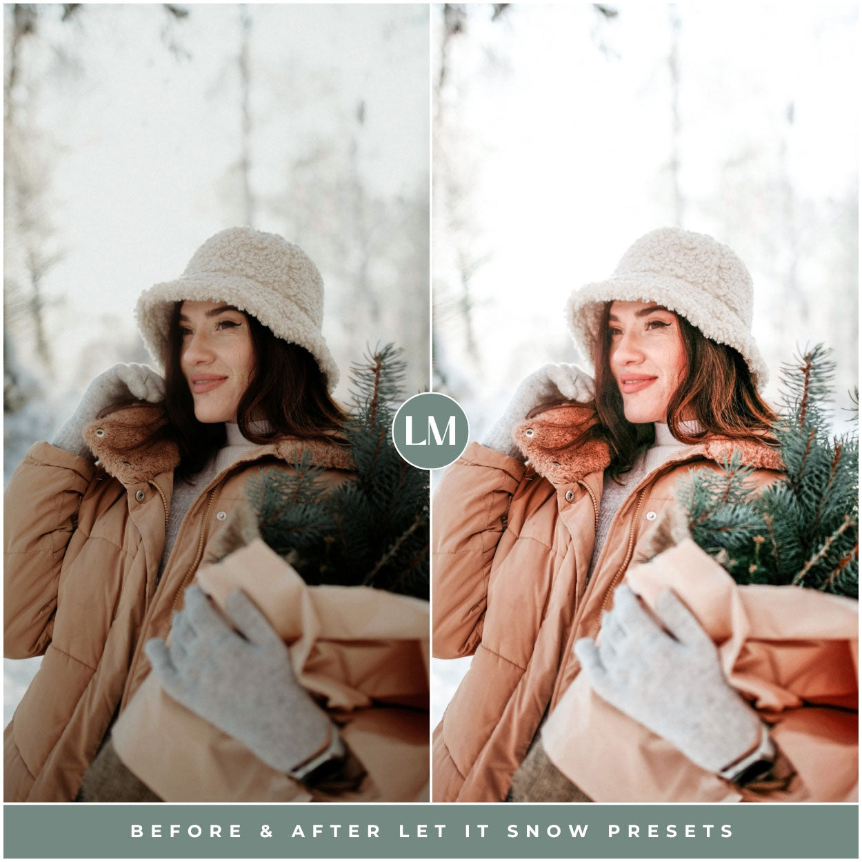 Let It Snow Lightroom Presets By Lou And Marks Presets Photo Filters For Editing Winter And Christmas Photos For Instagram and Photography New